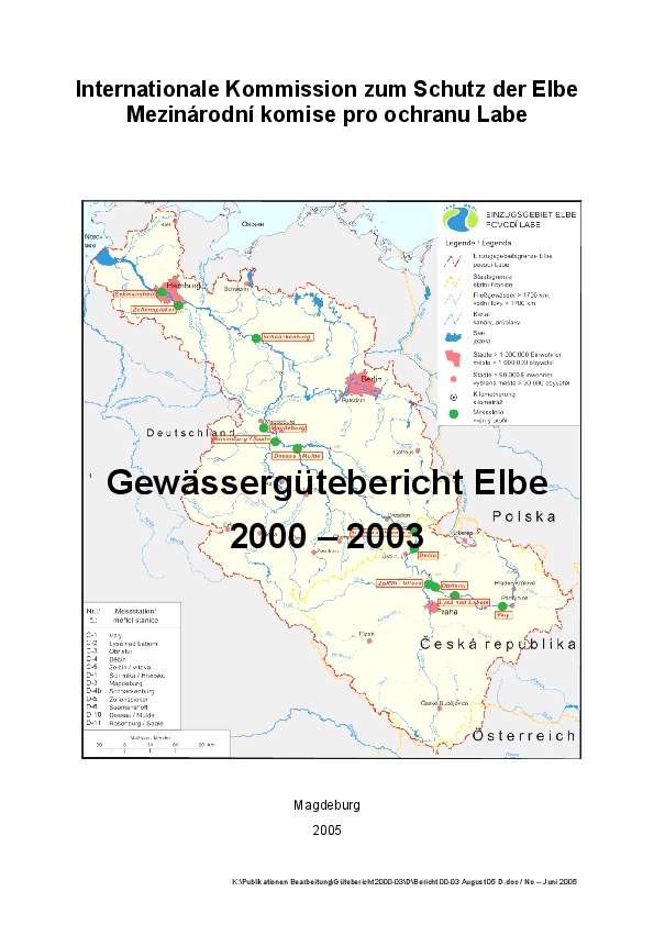 Gewässergütebericht Elbe in den Jahren 2000-2003